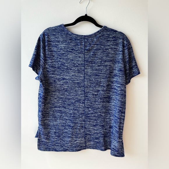 Rag & Bone Heathered Blue Short Sleeve T-Shirt - Picture 3 of 4